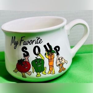 VINTAGE GIFTCO HEAVY SOUP MUG - “MY FAVORITE SOUP” (USE FOR COFFEE TOO)